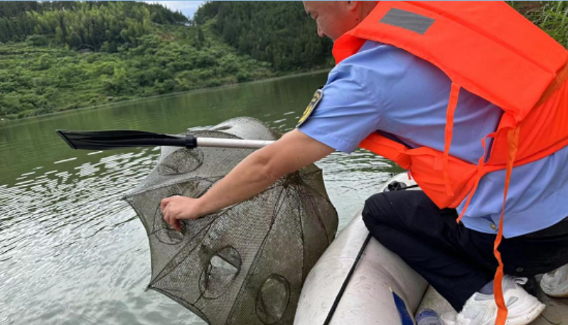 此次"清网行动"旨在彻底清除河道内的非法捕鱼工具