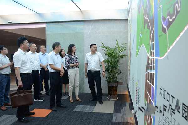 广州金升阳科技有限公司董事长尹向阳,总经理尹小丽一行来到县红花园